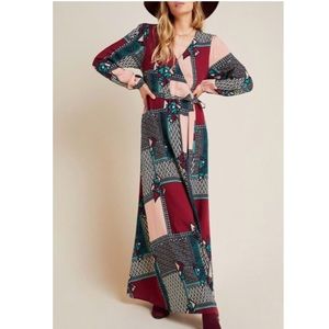 Anthropologie Porridge Virginia Wrap Maxi Dress